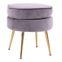 2 Piece Shanaya Velvet Armchair & Ottoman Set
